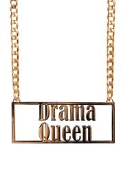 Gouden Ketting met hanger Drama Queen