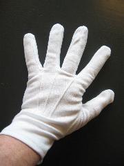 Handschoenen kort wit luxe