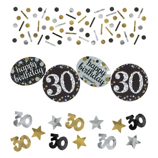 Tafel Versier Confetti Sparkling Gold 30 jaar