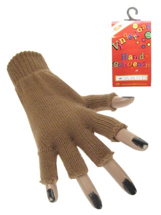 Handschoenen vingerloos bruin