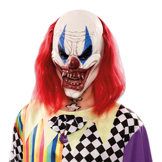 Horror Clownsmasker met Lang Haar