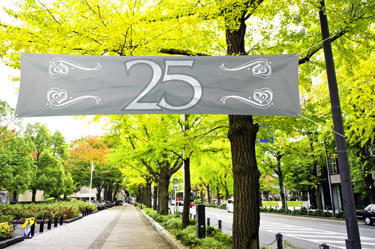 Straatbanner 25 jarig Huwelijk-Jubileum