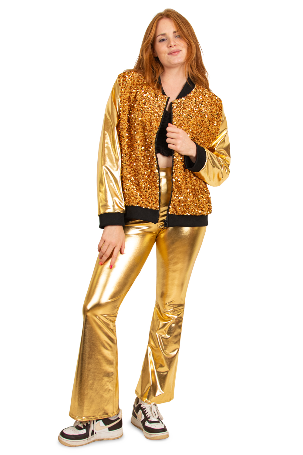 Verkleedjasje Pailletten Metallic Goud