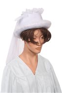 Vrijgezellenfeest witte hoed met sluier
