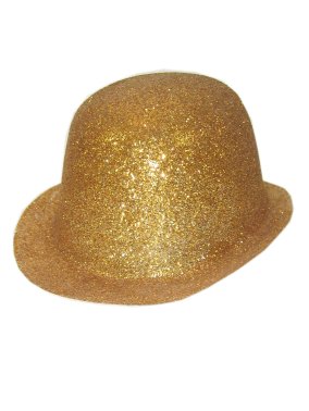 Bolhoed plastic glitter goud