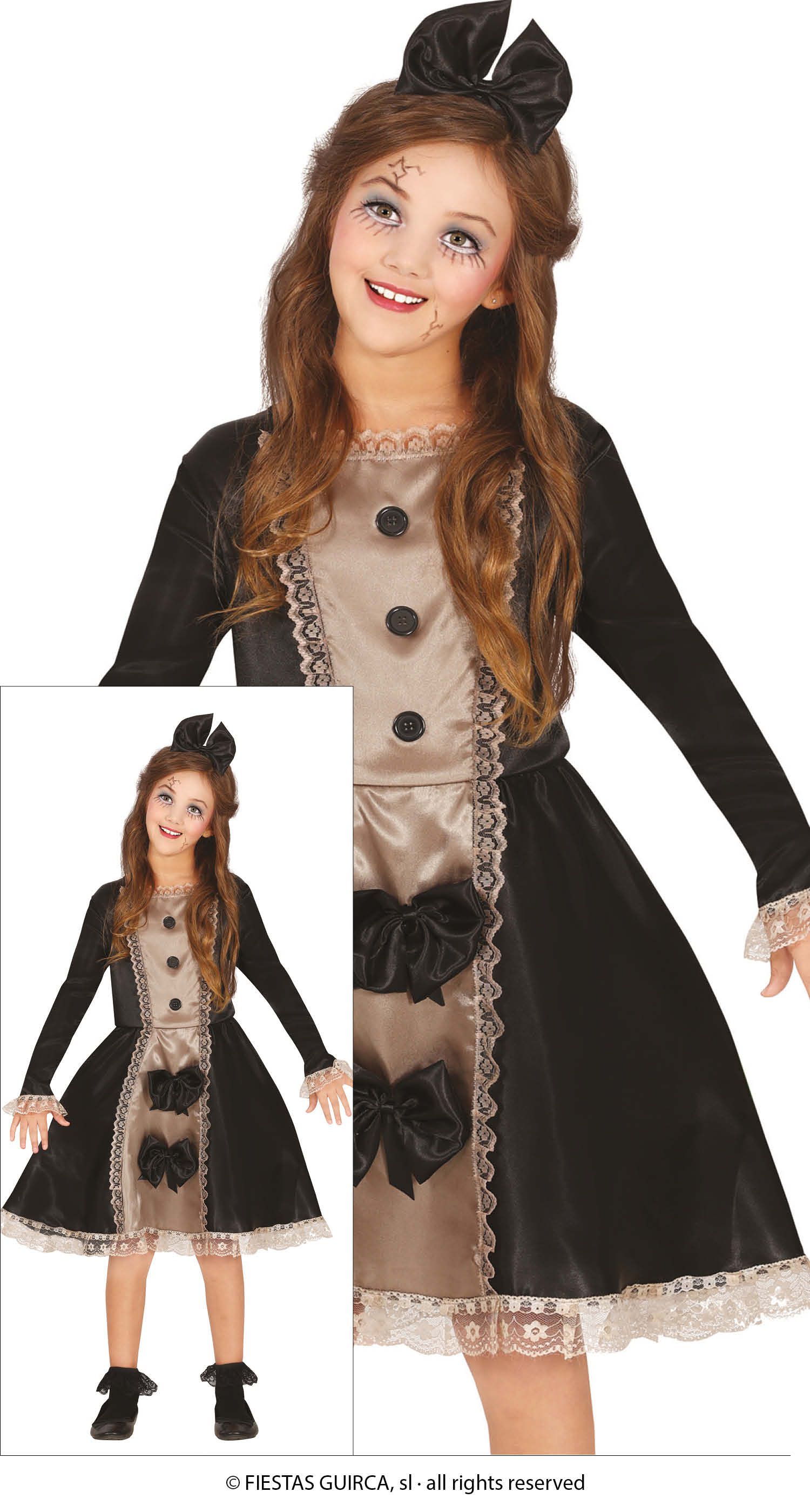 Halloween Meisjes Jurkje Dark Doll		