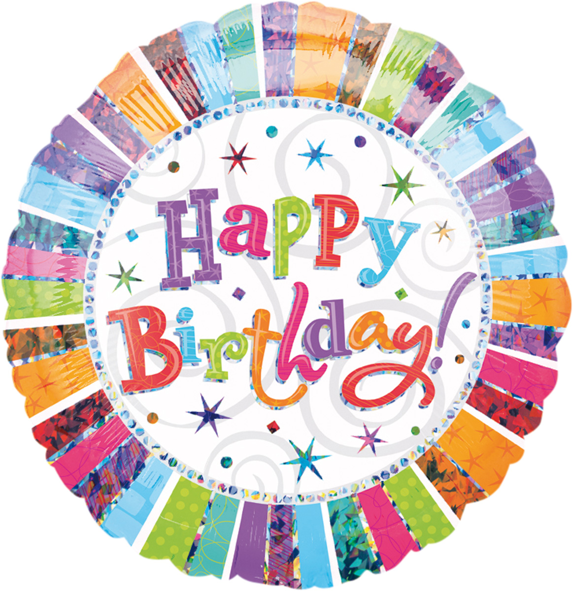 Ballon helium rond Happy Birthday