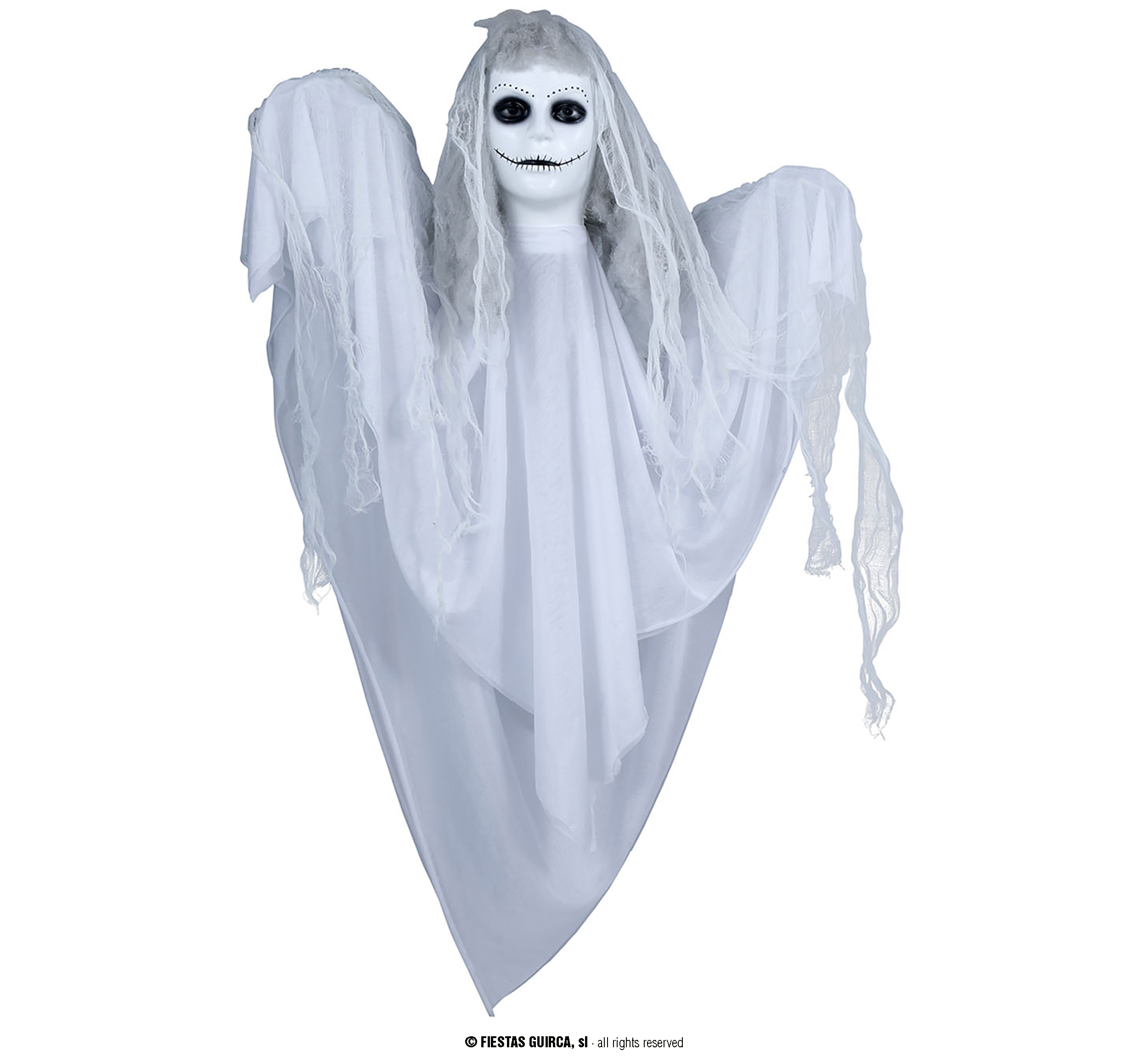 Halloween Animatiepop Spook met Beweging, Licht en Geluid 120 cm