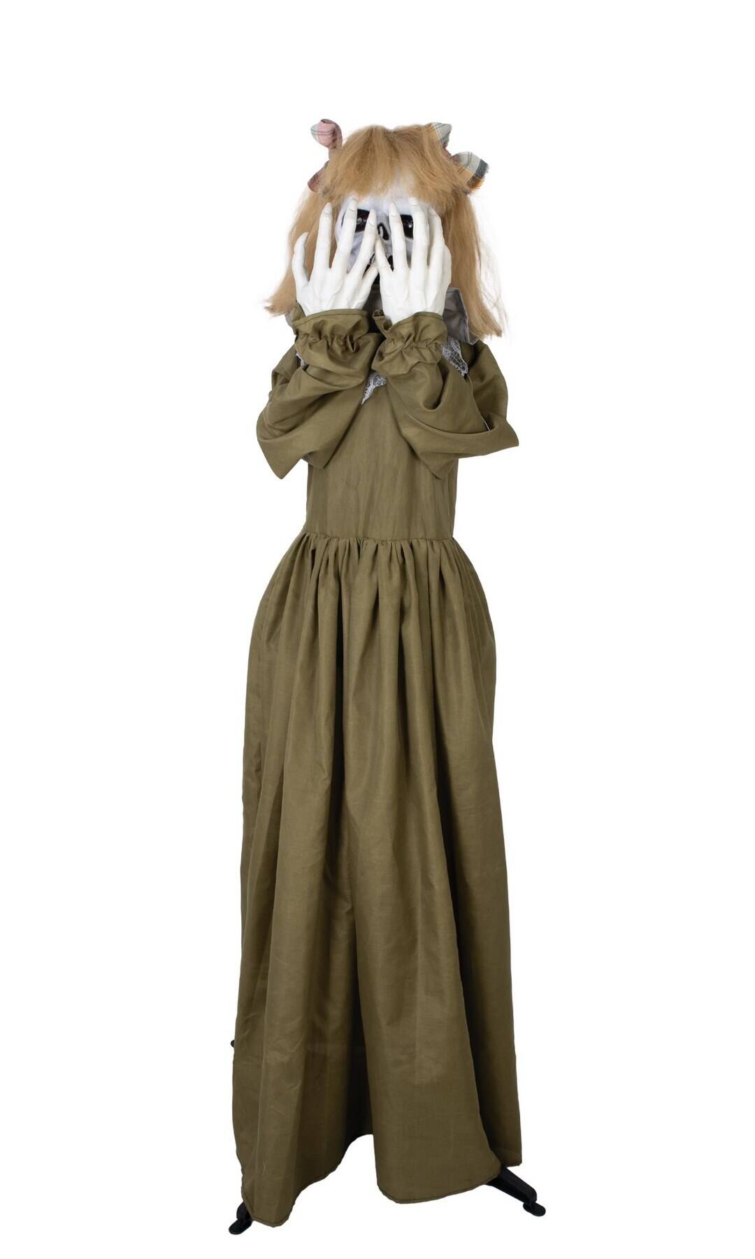 Halloween Creepy Woman Pop met Beweging, Geluid en Lichtjes 160cm NIEUW 2025