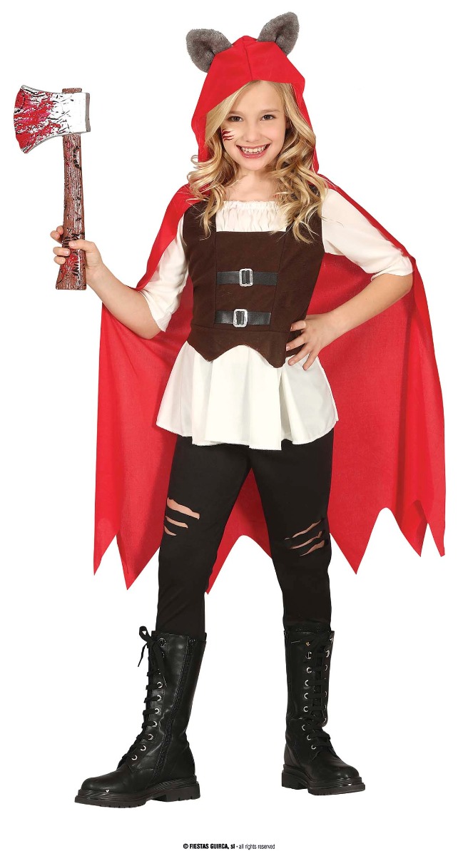 Halloween Kinder Verkleedpakje LITTLE WOLF RED RIDING HOOD 