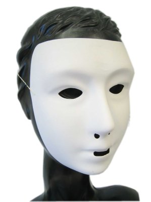 Masker plastic wit kind