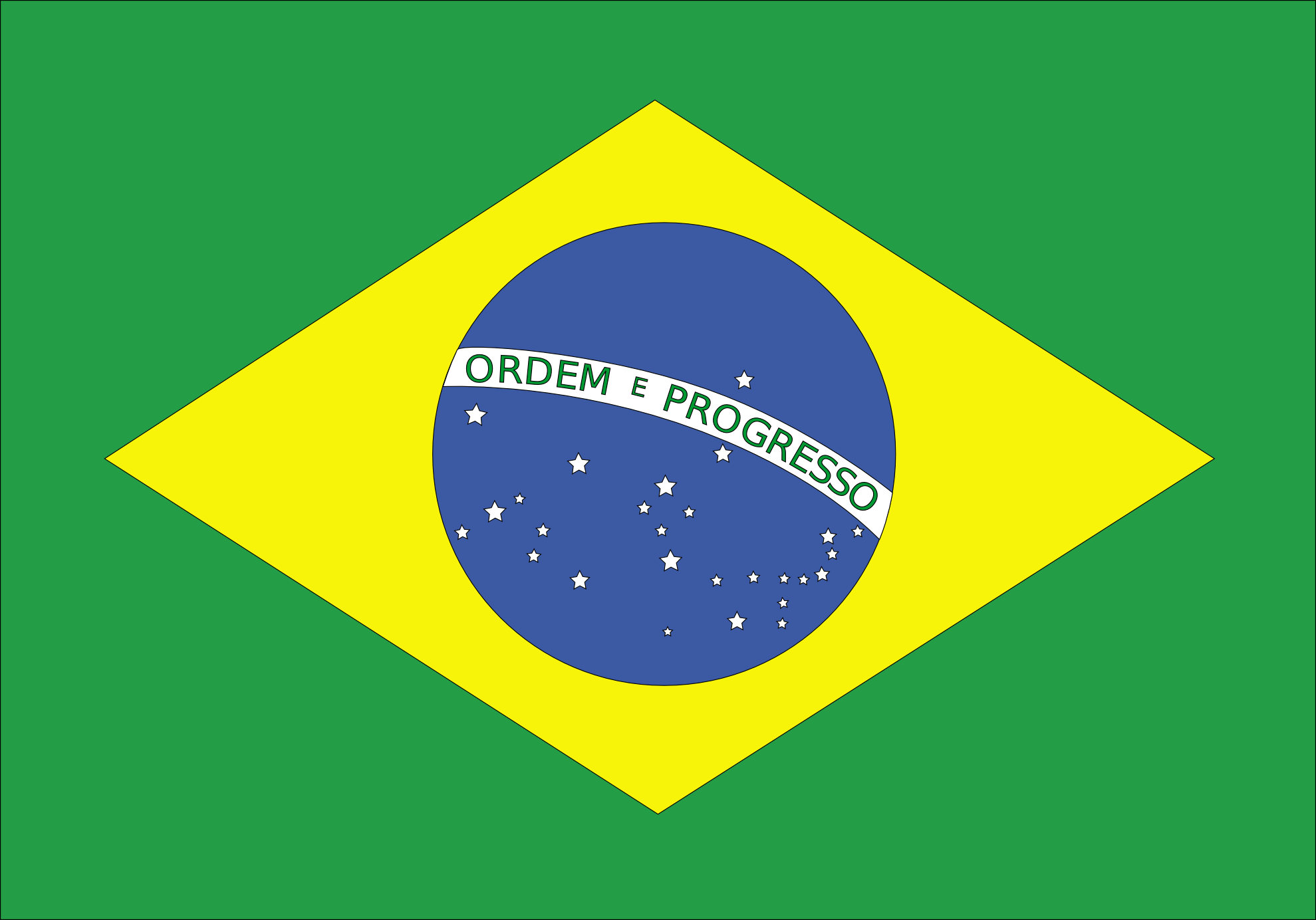 Vlag Brazilië 150 x 90 cm