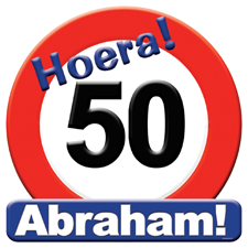 Huldeschild rond Abraham 50 jaar