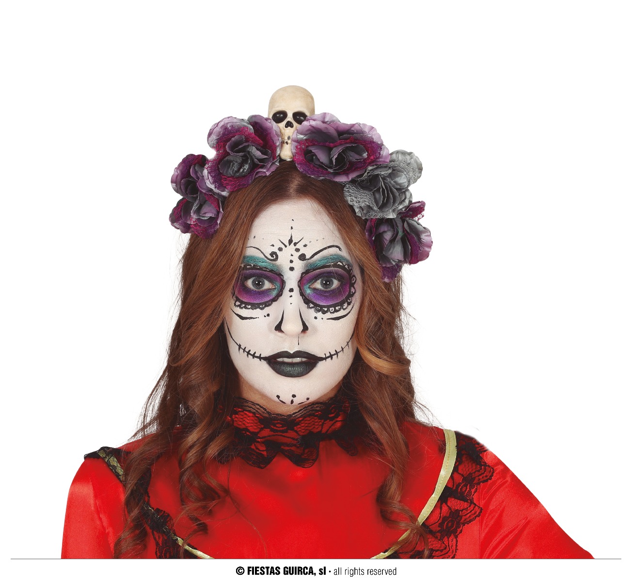 Grijze Bloemen Tiara Halloween