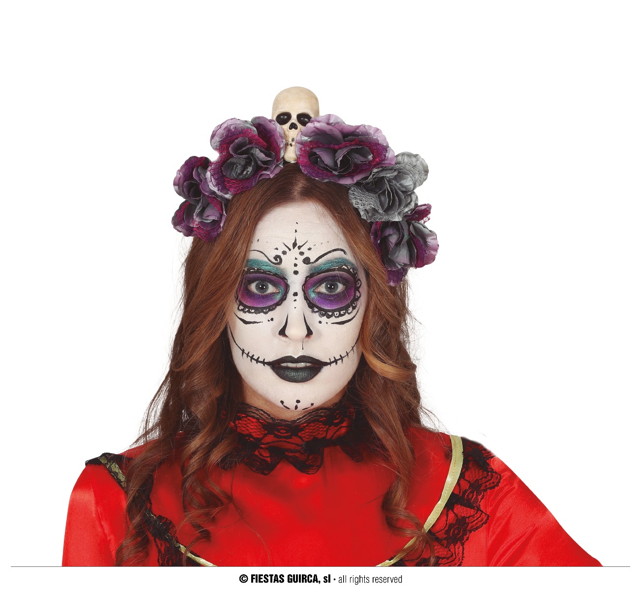 Grijze Bloemen Tiara Halloween