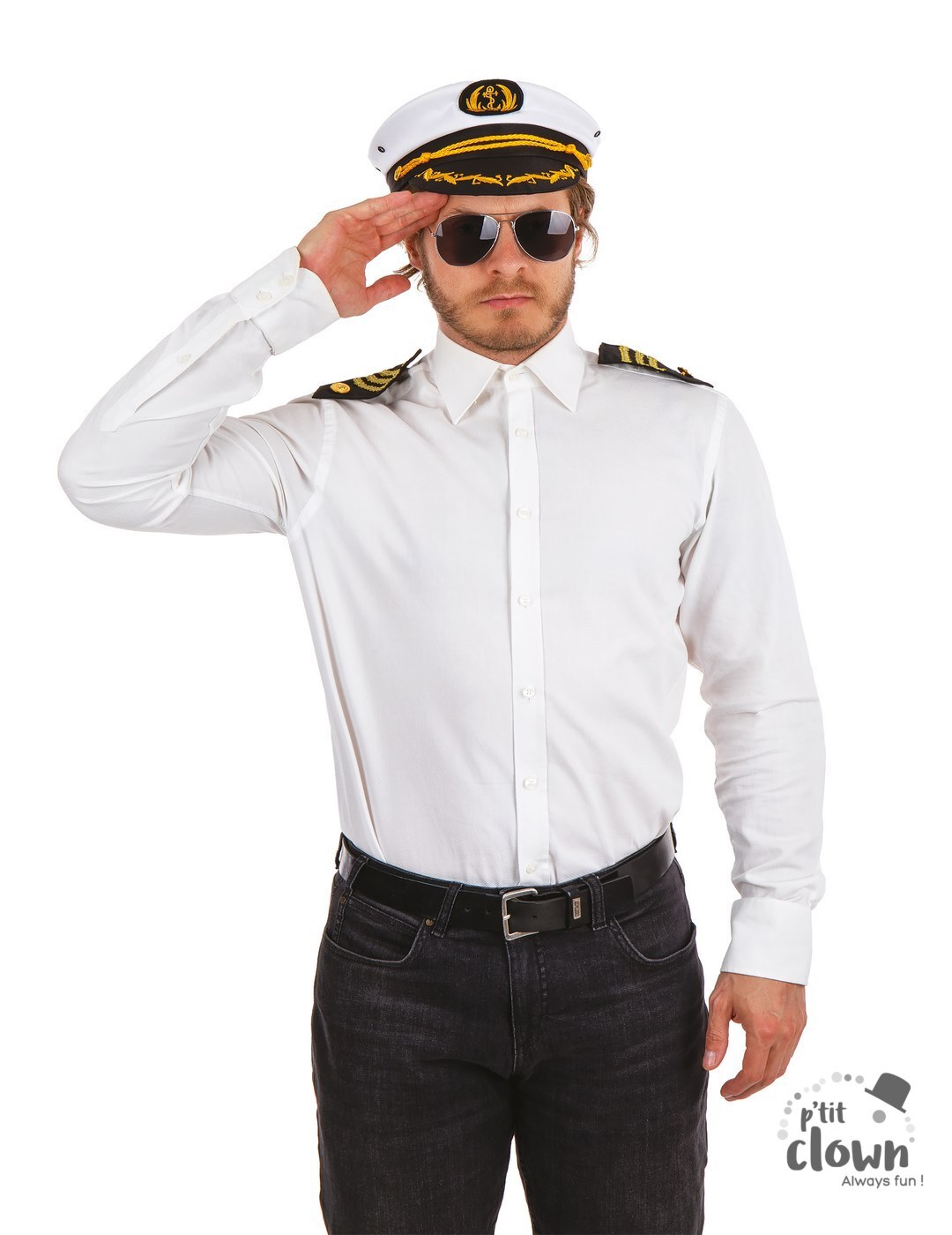 Marine Verkleedset Zee Kapitein 4-delig voor volwassene