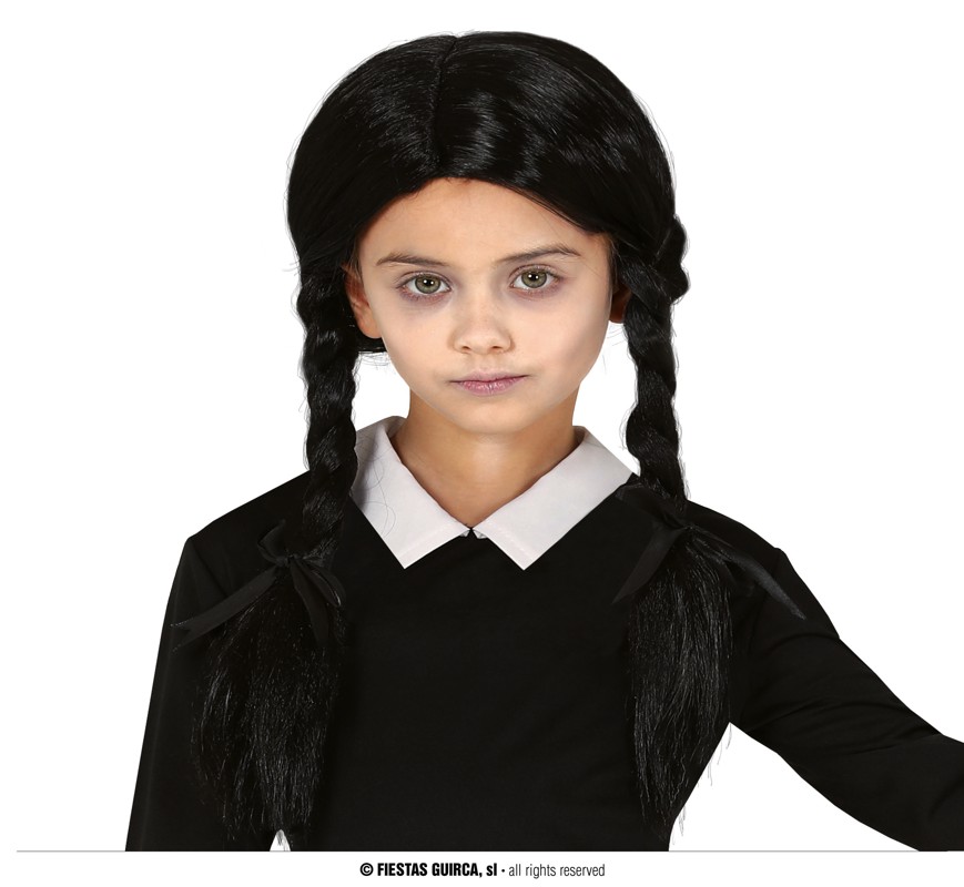 Halloween Kinder Pruik Dead Child Zwart