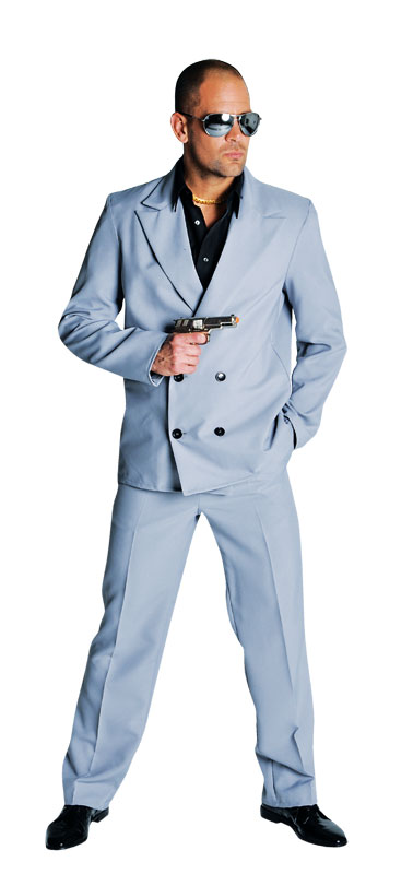 Kostuum Miami Vice Detective Rico Grijs