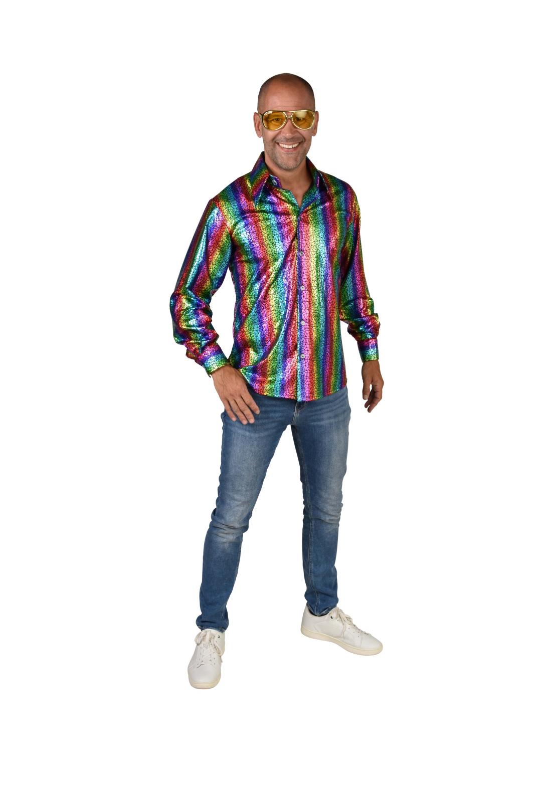 Party Verkleedhemd Hologram Rainbow