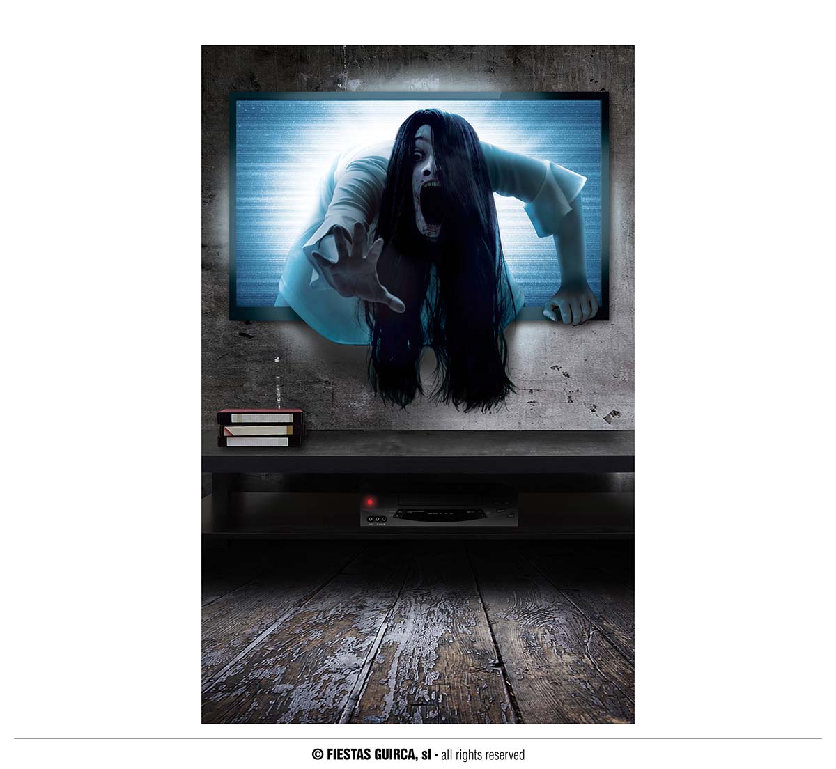 Halloween Zelfklevende Muur Poster Zombie 70 x 80 cm