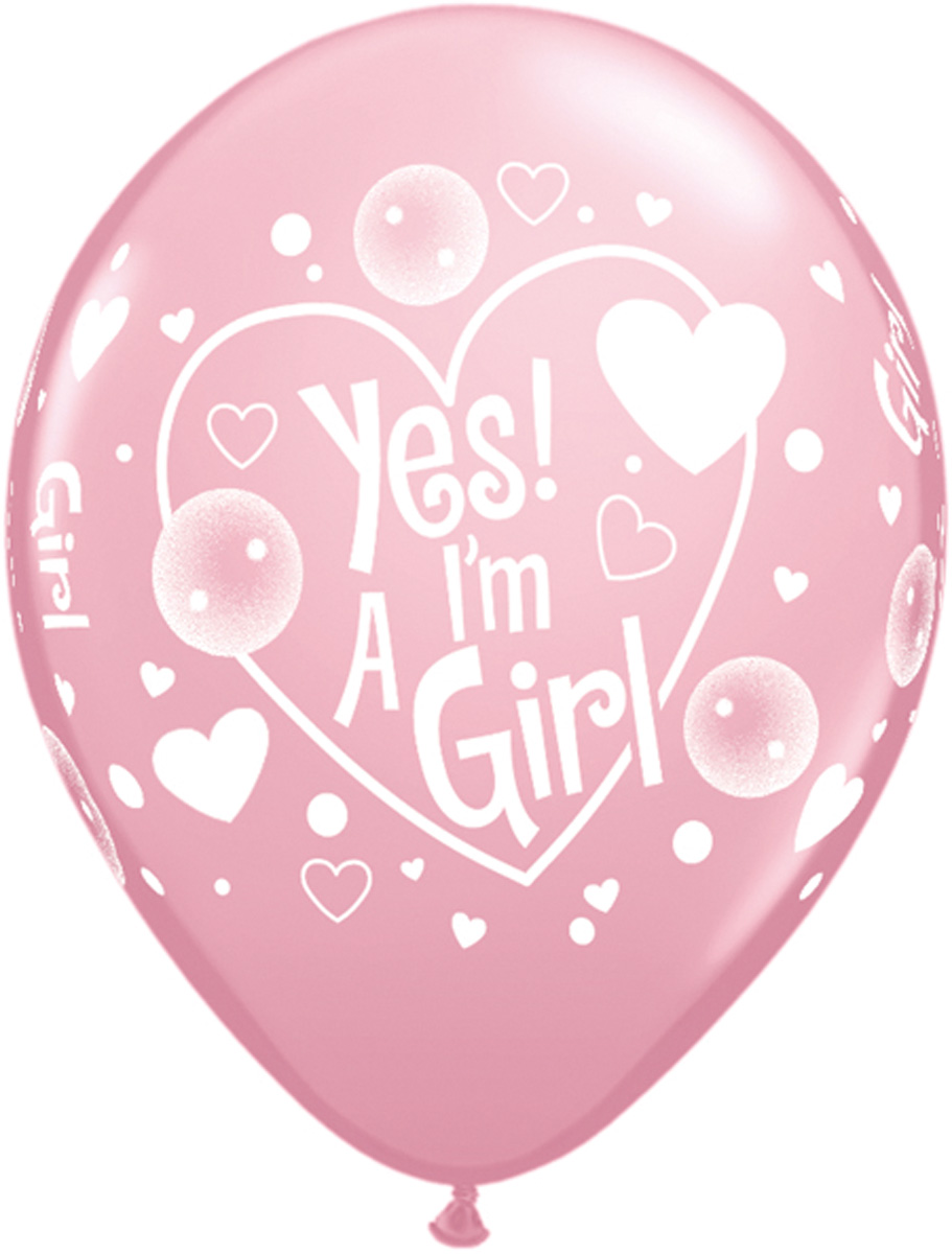 Ballonnen helium geboorte meisje