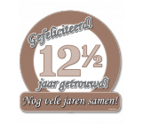 Huldeschild rond 12,5 jaar getrouwd