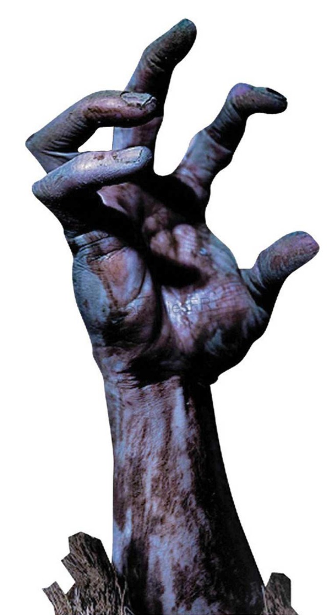 Halloween Raamsticker Zombie Hand
