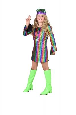 Kinder Jurkje Disco Dress Hologram Rainbow
