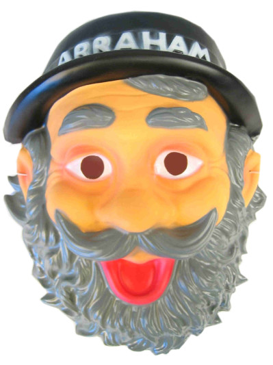 Masker Abraham plastic met hoedje