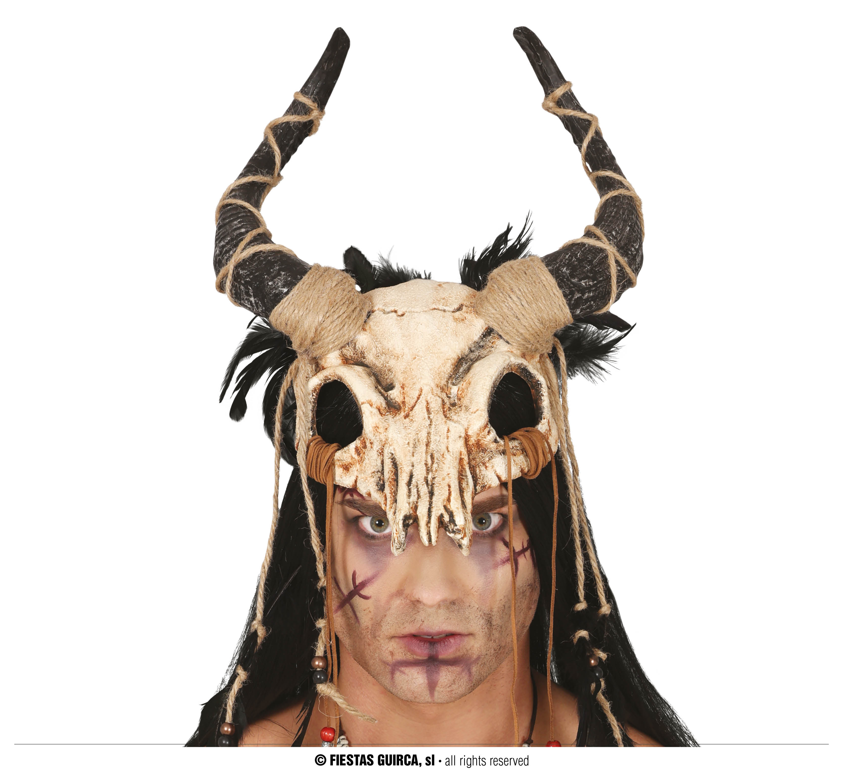 Halloween Halfmasker Schedel Ramskop