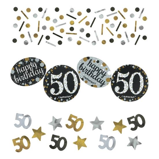 Tafel Versier Confetti Sparkling Gold 50 jaar