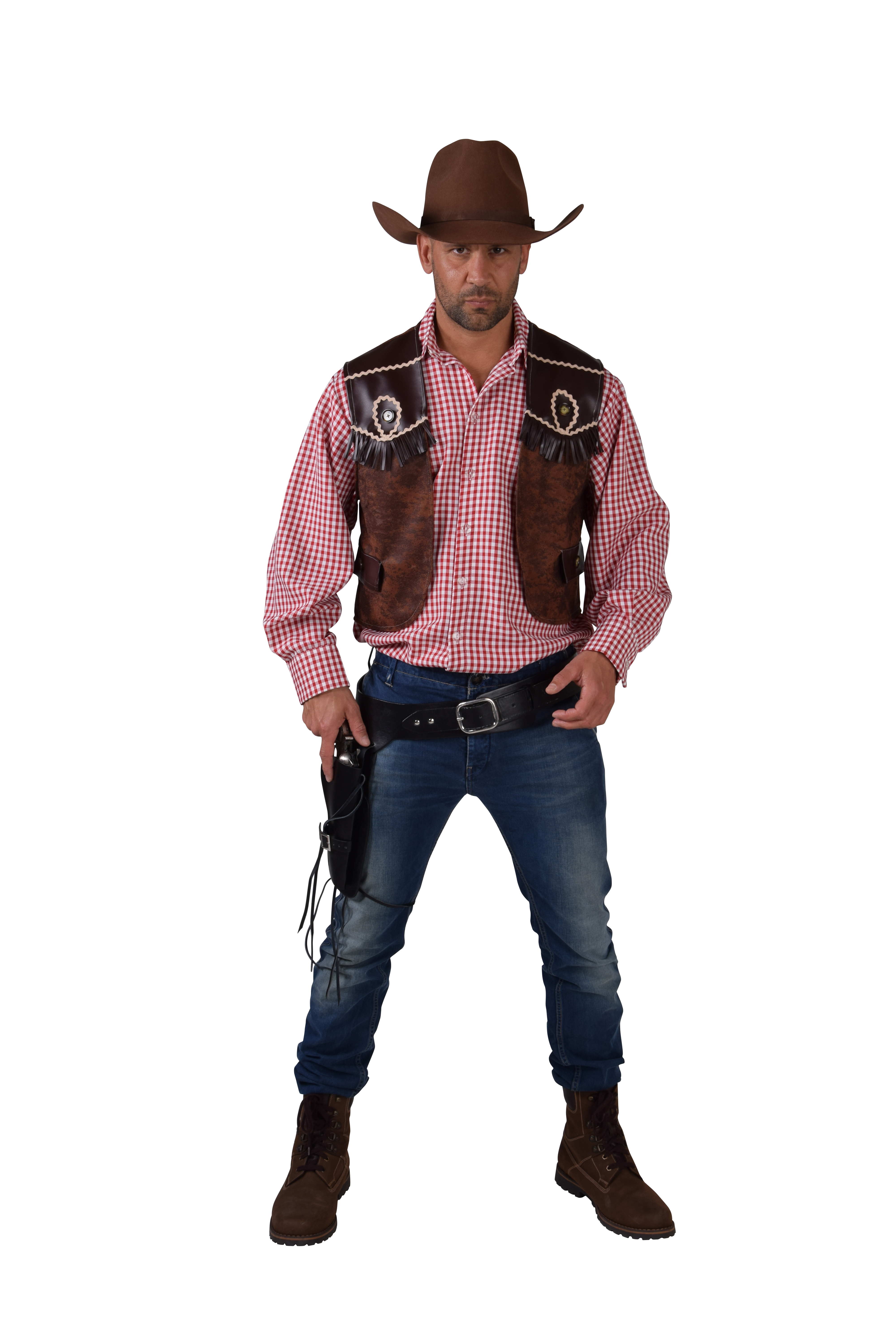 Cowboy Vest Bruin met Skai