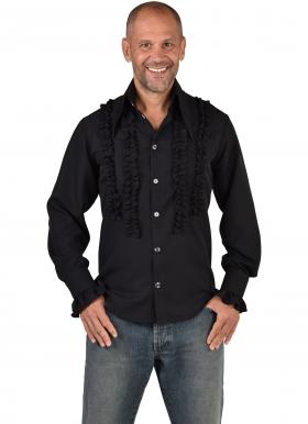 Hemd Ruches Silky Zwart