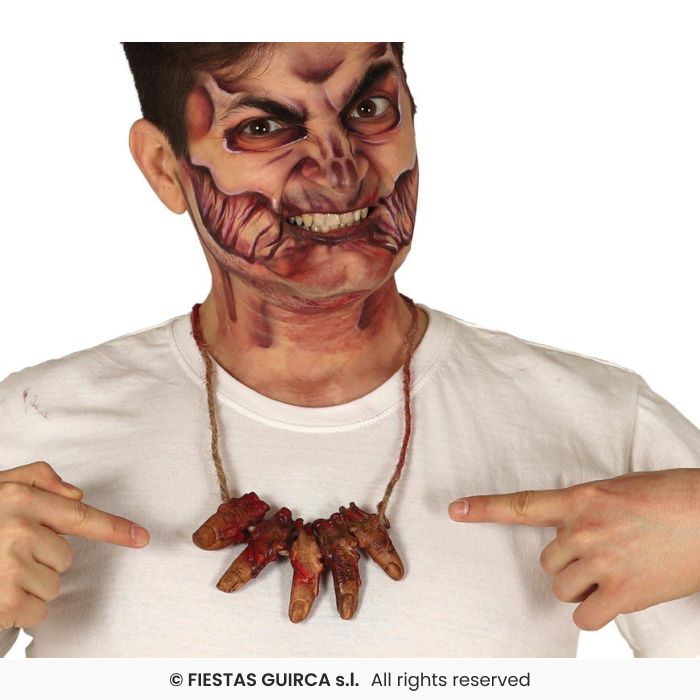 Halloween Halsketting met Bloederige Vingers