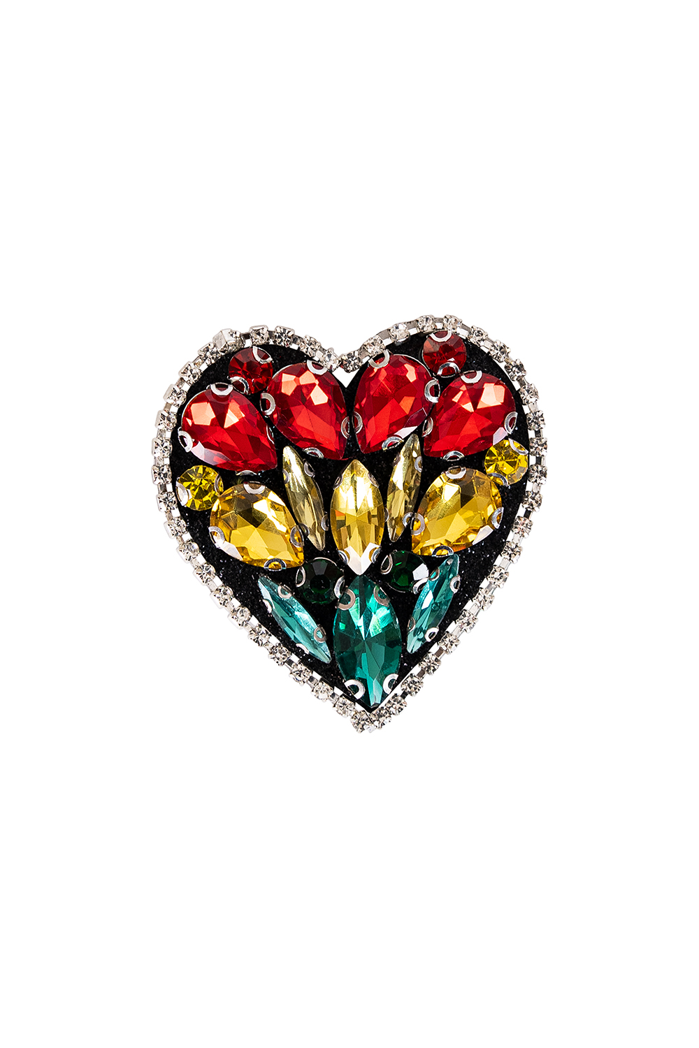 Broche Hartje Rood-Geel-Groen