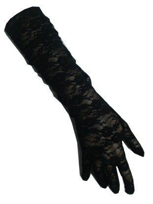 Handschoenen kant zwart lang