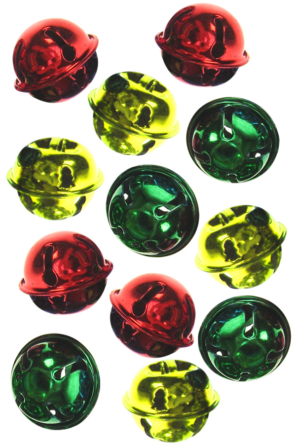 Belletjes Rood-Geel-Groen 25 stuks