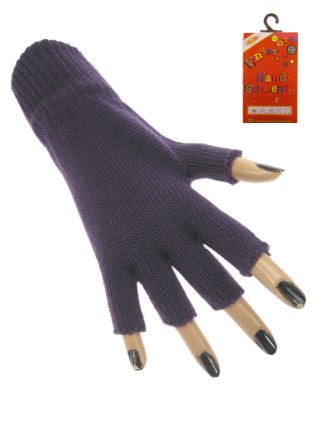 Handschoenen vingerloos paars