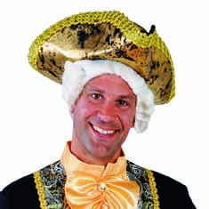 Hoed Driespits zwart met goud 