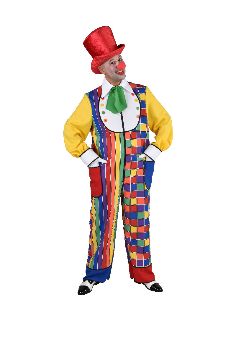 Clown Overall Streep Blok Multicolor
