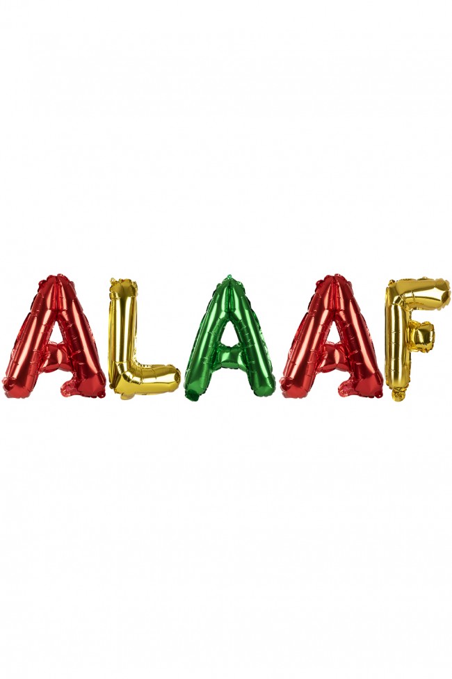 Folieballon Alaaf Rood-Geel-Groen