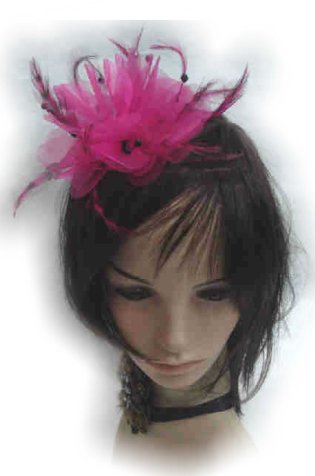 Haardecoratie op haarspeld pink
