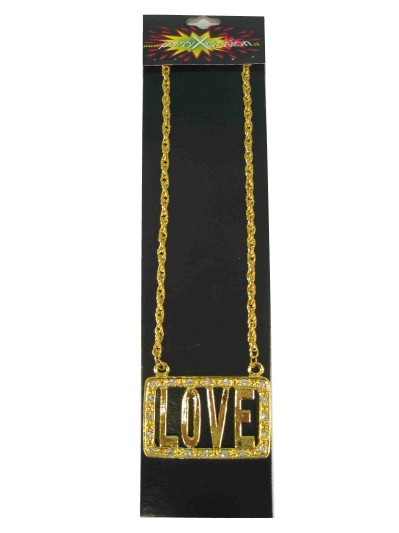 Ketting bling bling goud LOVE 