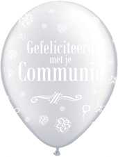 Communie ballonnen helium transparant