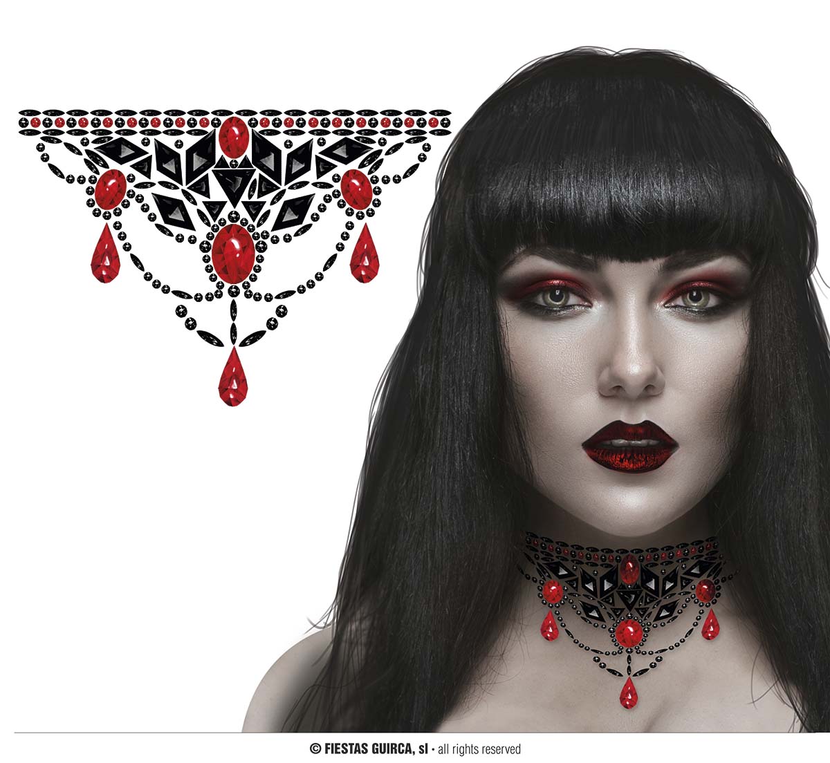 Face & Body Jewels - Hals Sticker Jewelry