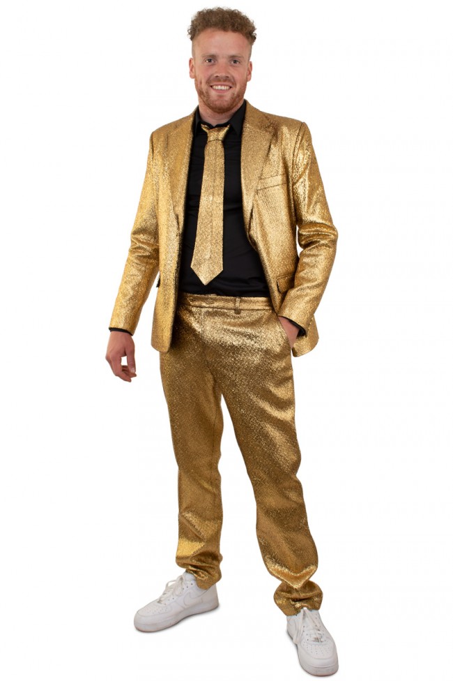 Verkleedpak Party Goud Metallic 3-delig