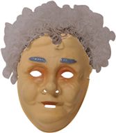 Masker Sarah plastic met grijze haren