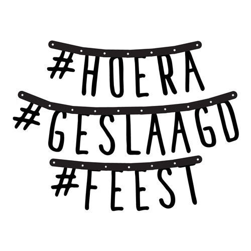Letterslinger Hoera Geslaagd Feest