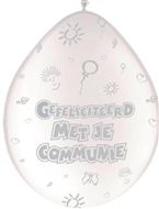 Communie Ballonnen Parelmoer Wit