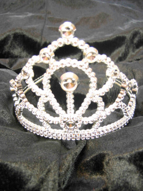 Diadeem prinses met kam zilver